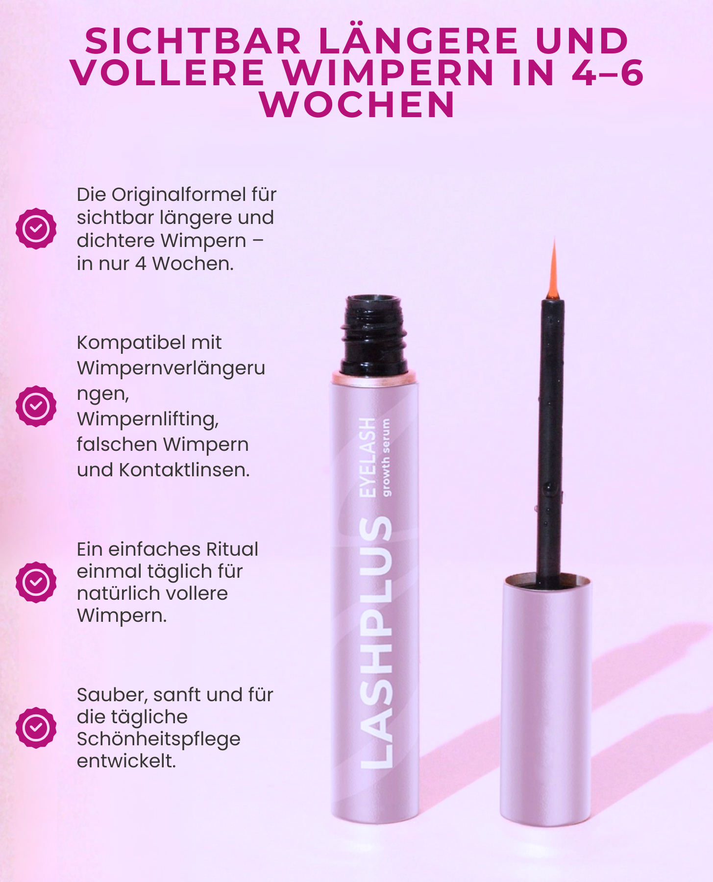 Serum für Wimpernwachstum - Lashplus