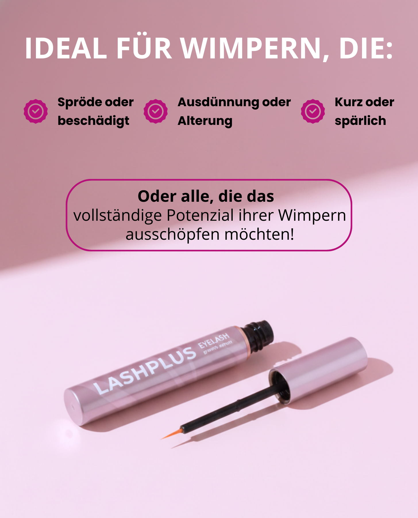 Serum für Wimpernwachstum - Lashplus